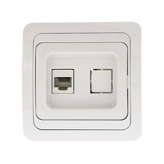 Лондон Розетка телефонная Phone белая (EET01-034-10)