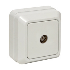 Рим Розетка телевизионная TV 75Ом 5-862МГц белая (ENA00-027-10)