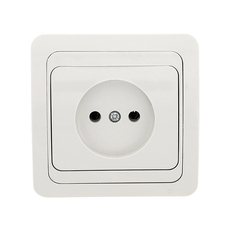 Лондон Розетка без заземления 10А белая
