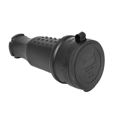 Розетка переносная с защитной крышкой каучуковая 380В 3P+PE 32A IP44 EKF PROxima