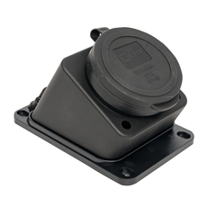 Розетка настенная с защитной крышкой каучуковая наклонная 380В 3P+PE 32A IP44 EKF PROxima