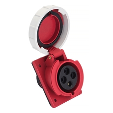 Розетка стационарная внутренняя угловая 4242 3Р+РЕ 32А 380В IP67 PROxima (ps-4242-32-380)