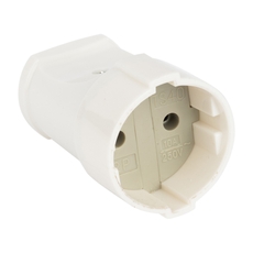 Штепсельное гнездо без заземления белое 10А 250В (ASG10-10)