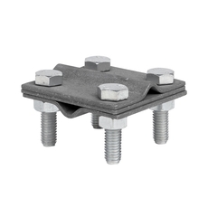 Зажим крестовидный прут-прут (3 пластины 57x57мм) HZ EKF PROxima (lp-55758)