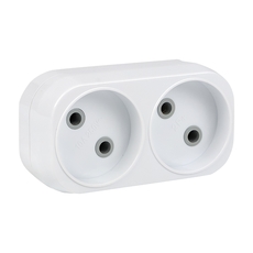Тройник на 2 розетки без заземления 6А