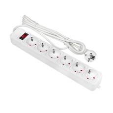 Фильтр сетевой 6x3м 10А/2.2 кВт с выключателем с заземлением ПВС 3х0.75 Блокбастер PROxima