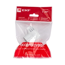 Вилка угловая усиленная с заземлением белая 16А 250В EKF Proxima (AVY16-10-r)