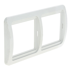 Лондон Рамка 2 поста горизонтальная белая