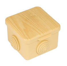 Коробка распаячная КМР-030-036 пылевлагозащитная, 4 мембранных ввода (73х73х49) светлое дерево EKF PROxima