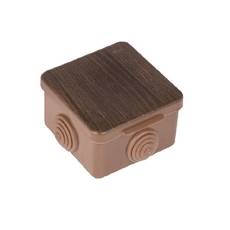 Коробка распаячная КМР-030-036 пылевлагозащитная, 4 мембранных ввода (73х73х49) тёмное дерево EKF PROxima (plc-kmr2-030-036-t)