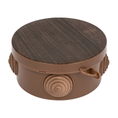 Коробка распаячная КМР-040-038 с крышкой (73х43) 4 мембранных ввода тёмное дерево IP54 EKF PROxima (plc-kmr-040-038-t)