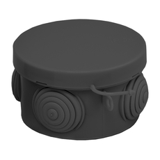 Коробка распаячная КМР-040-038 с крышкой (65х40) 4 мембранных ввода чёрная IP54 EKF (plc-kmr-040-038-b)