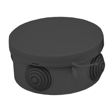 Коробка распаячная КМР-040-039 с крышкой (85х40) 4 мембранных ввода чёрная IP54 EKF