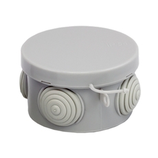 Коробка распаячная с крышкой КМР-040-038 наружная 65х40 АБС серая 4 входа IP54 PROxima