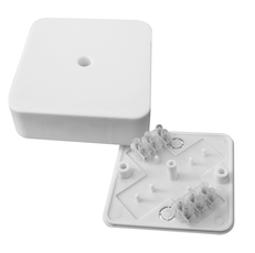 Коробка разветвительная КМР-030-030кг наружная (75х75х25) белая с клеммником PROxima