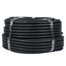 Труба ПНД гибкая гофрированная d20мм, тяжёлая с протяжкой, 100м, цвет черный EKF PROxima (tpnd-20-t)