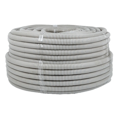 Труба гибкая 20мм с протяжкой серая (100м) Plast