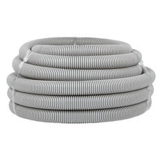 Труба гибкая 40мм с протяжкой серая (15м) Plast