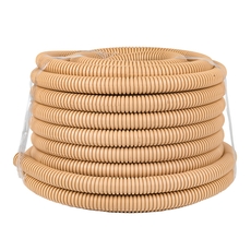 Труба гофрированная ПВХ с зондом под светлое дерево d25мм (25м) Plast PROxima (tg-z-25w)