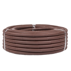 Труба гофрированная ПВХ с зондом под темное дерево d20мм(25м) Plast PROxima (tg-z-20d)