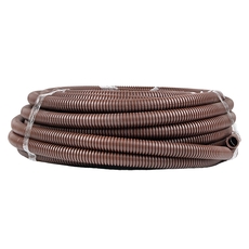 Труба гофрированная ПВХ с зондом под темное дерево d25мм (25м) Plast PROxima