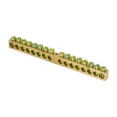 Шина PEN ноль-земля 8х12мм 16 отверстий латунь крепеж по центру PROxima