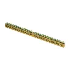 Шина PEN ноль-земля 8х12мм 24 отверстия латунь крепеж по центру PROxima