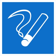 Наклейка Место курения D03 (200х200мм) PROxima