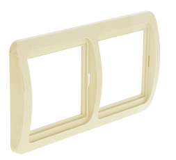 Лондон Рамка 2 поста горизонтальная бежевая