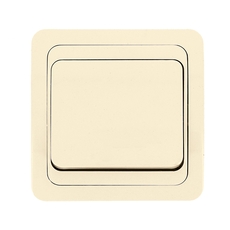 Лондон Выключатель одноклавишный 10А бежевый