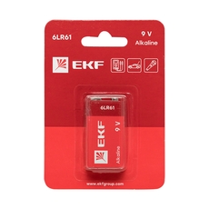 Алкалиновая батарейка типа 9V(6LR61) блистер 1шт. EKF