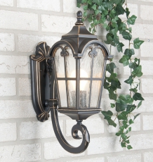 Светильник садово-парковый Mira U черное золото настенный | a025300 | Elektrostandard