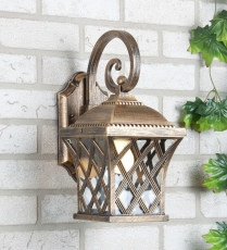 Светильник садово-парковый Cassiopeya D черное золото настенный | a025295 | Elektrostandard