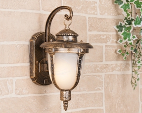 Светильник садово-парковый GLYF-2010D Atlas D черное золото настенный | a028011 | Elektrostandard