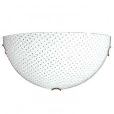 Светильник НББ Софи 300/2 21-60 М19 60Вт ЛН/КЛЛ/LED Е27 IP20 опал белый, клипсы золото | 1005204154 | Элетех