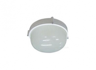Светильник для ЖКХ под лампу НПП Банник 1301 Круг малый 03-013 60Вт ЛН/КЛЛ/LED Е27 IP65 опал, корпус белый | 1005500934 | Элетех