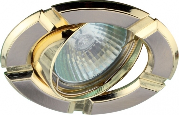 Светильник встраиваемый литой под лампу KL19 A SN/G поворотный 