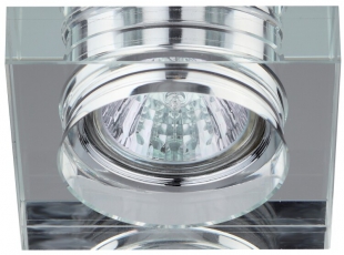 Светильник точечный декоративный DK28 CH/WH квадрат 