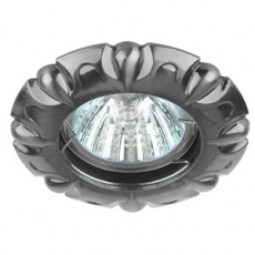 Светильник точечный встраиваемый под лампу KL66 50Вт MR16 сатин никель литой | Б0021511 | ЭРА