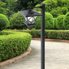 Cветильник садовый декоративный SL-PL155-PST на солнечной батарее, пластик, черный, 155 см (6/72) | Б0007513 | ЭРА