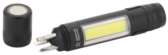 Фонарь универсальный 1хLED (COB) 1хААА MB-702 Сапер АРМИЯ РОССИИ 1,5Вт отвертки, магнит, клипса | Б0030200 | ЭРА