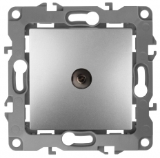 Розетка TV 12-3101-03 одиночная, алюминий (10/100/2500) |Б0014707 | ЭРА