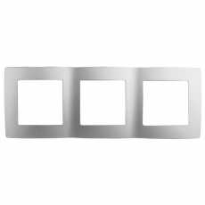 Рамка на 3 поста 12-5003-03 , алюминий (15/150/2400) |Б0014763 | ЭРА