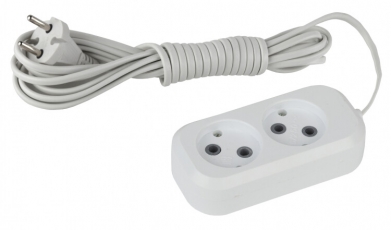 Удлинитель UX-2-1,5m без заземл, 1300Вт, 2гн, 1,5м (20/600) |Б0023147 | ЭРА