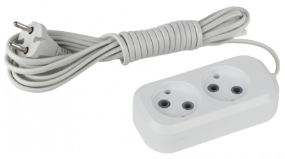 Удлинитель UX-2-3m без заземл, 1300Вт, 2гн, 3м (20/600) |Б0023148 | ЭРА