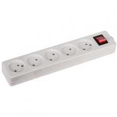 Колодка K-5s 5гн, без зазeмл, с выкл (10/40/960) |Б0003481 | ЭРА