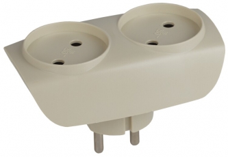 Тройник SP-2-I 2гн, без заземл. (сл. кость) (10/60/1500) |Б0017017 | ЭРА