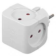 Тройник SP-4-W 4гн, без заземл (белый) (10/60/2880) |Б0005103 | ЭРА