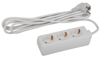 Удлинитель U-3e-5m c заземл., 3х0,75мм2, 3гн, 5м (10/560) |Б0019226 | ЭРА