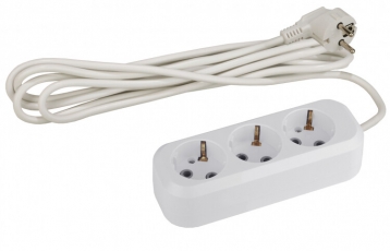 Удлинитель UX-3e-7m c заземл, 3х0,75мм2, 3гн, 7м (12/360) |Б0023158 | ЭРА